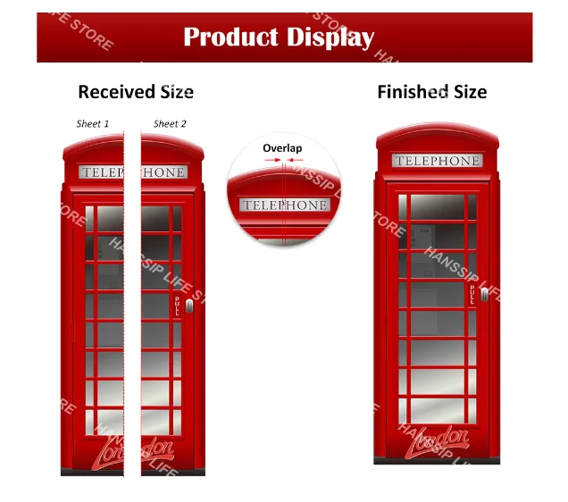 PVC Door Sticker Custom Service, Special Pattern and Size Customization