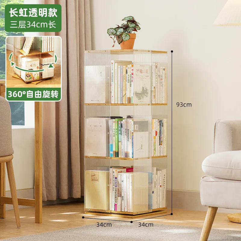 Rotational Bookshelf Organizers Shelf Storage Shelves Furniture Living Room Bookcases Librero Organizador Estanteria Vitrina