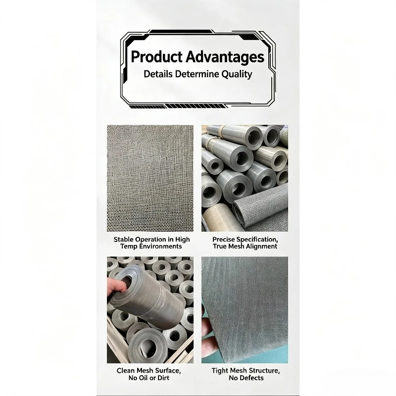 316L Stainless Steel Filter Mesh Sheet Accessory 2‑4000 Mesh Double‑Layer Dutch Twill Weave Industrial Filtration Supplies