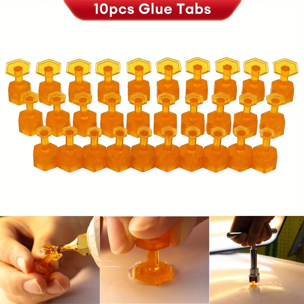 

10pcs Glue Tabs for Paintless Dent Repair (PDR) - Car Body Dent Removal Accessories
