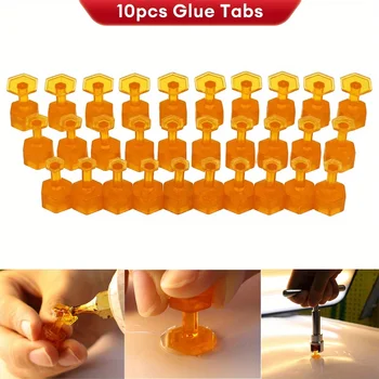 10pcs Glue Tabs for Paintless Dent Repair (PDR) - Car Body Dent Removal Accessories 1 10pcs Glue Tabs for Paintless Dent Repair (PDR) - Car Body Dent Removal Accessories 1