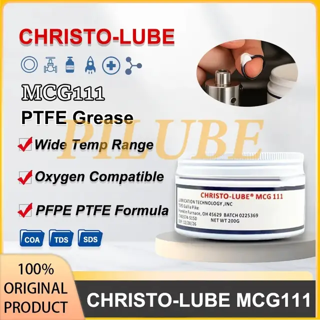 Christo-Lube MCG 111 PFPE PTFE Grease 200g Oxygen Service Compatible