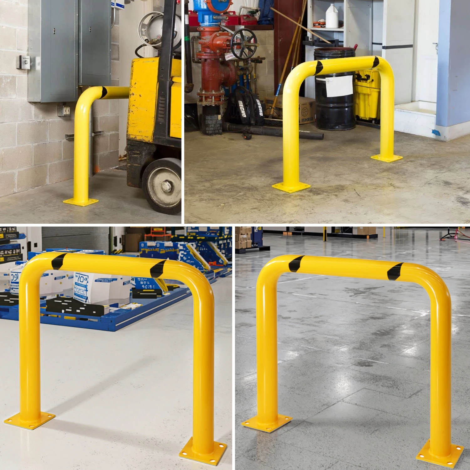 High Profile Machinery Guard Safety Steel Machine Guard Heavy Duty U- Bollard Security Hoop Barrier Protective Parking Loop