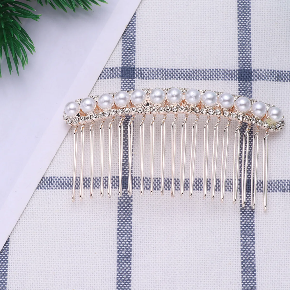 Wedding Party Theme Hair Accessories Comb for Bridal Full Diamond Rhinestone Inlay Headdress Alloy Bride Special Occasion