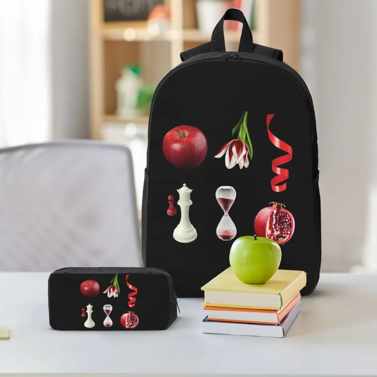 Twilight Book Cover Inspired Artistic Photos Backpack BookBag School Bag Shoulder Bags 3ps Insulated Lunch Bag Pencil Case