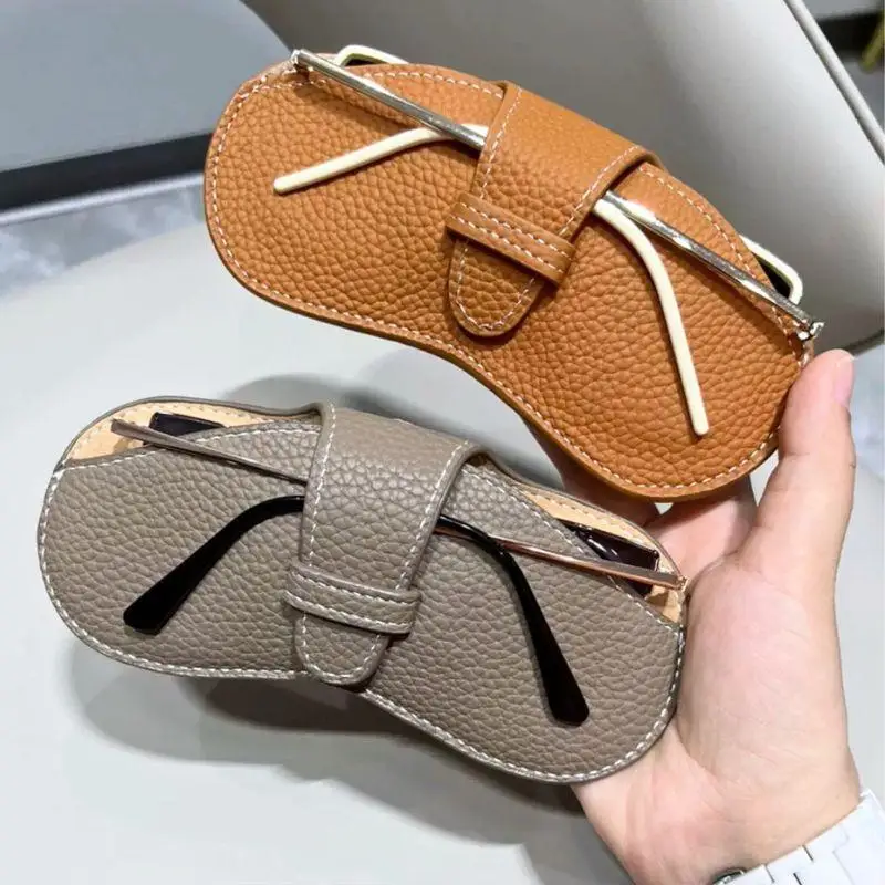 

HOT PU Leather Glasses Case Fashion Portable Women Soft Glasses Bag Solid Sunglasses Bag Accessories Eyewear Protector Pouch