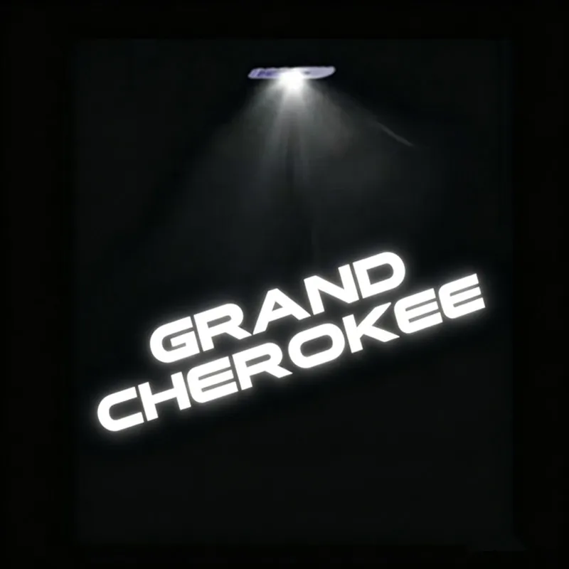 2PCS Led Car Door Logo Welcome Light Projector Lamps Accessories For Grand Cherokee Wrangler JK JL TJ Gladiator Compass