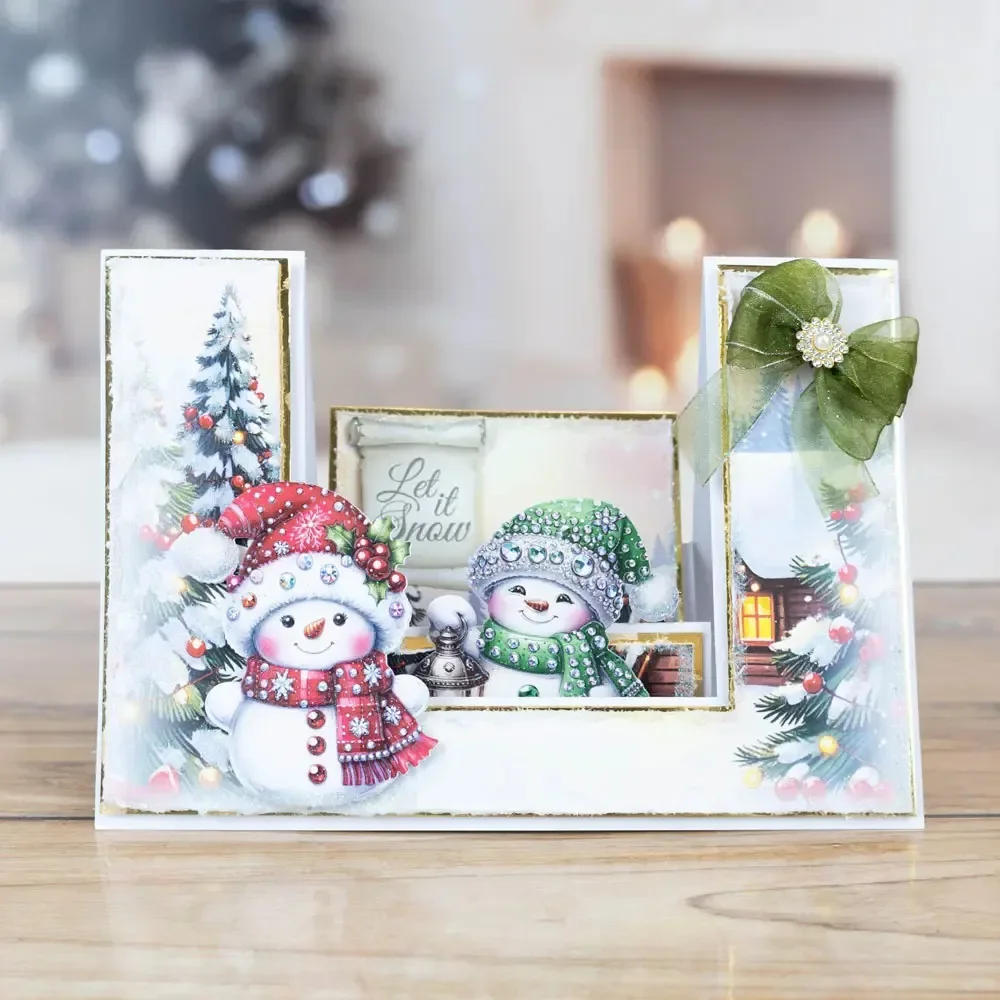 الوجه الصغير لرجل الثلج كان وردي قطع معدنية حمراء يموت Slimline أساسيات الخردة الحجز بطاقة الاستنسل قطع يموت DIY بها بنفسك 2025 #4