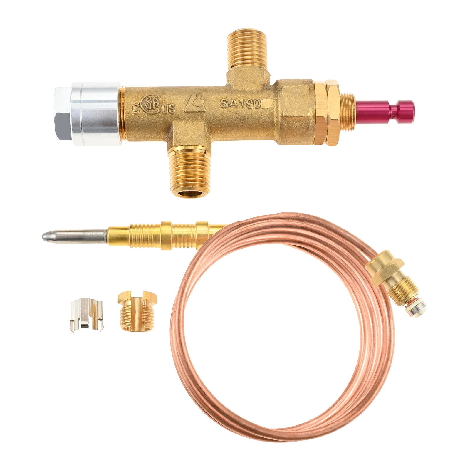 

25PSI Давление Пропан LP Газовая горелка Газовый регулирующий клапан с термопарой 36 дюймов Подходит для асфальтовых обогревателей и промышленного отопления