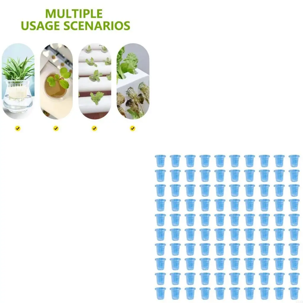 

100Pcs Soilless Planting Net Baskets Stylish Hydroponic Net Cups Suitable For Easy Hydroponic Cultivation Home Gardeners C5AD