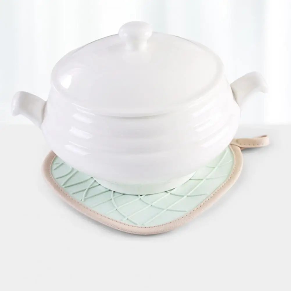 Functional Kitchen Decor Accessories Silicone Pot Holders with Pockets Heat Resistant Oven Mitts for Kitchen for Kitchen