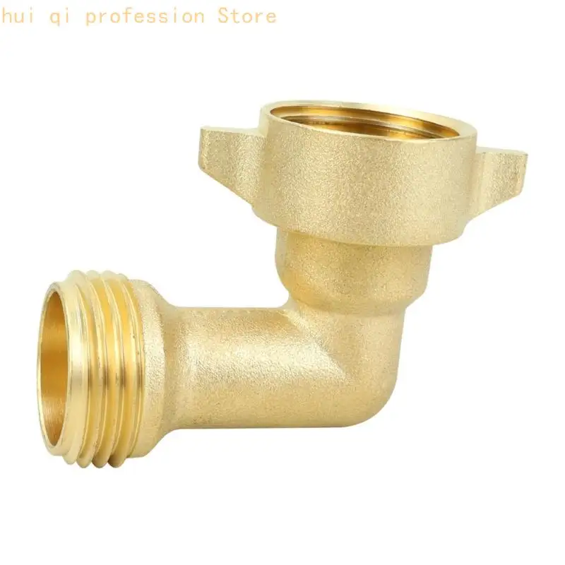 90-Grad-Wasserschlauch-Armaturen-Set, Messing-Wasseradapter mit Unterlegscheiben für Garten H8WE – Detail 3
