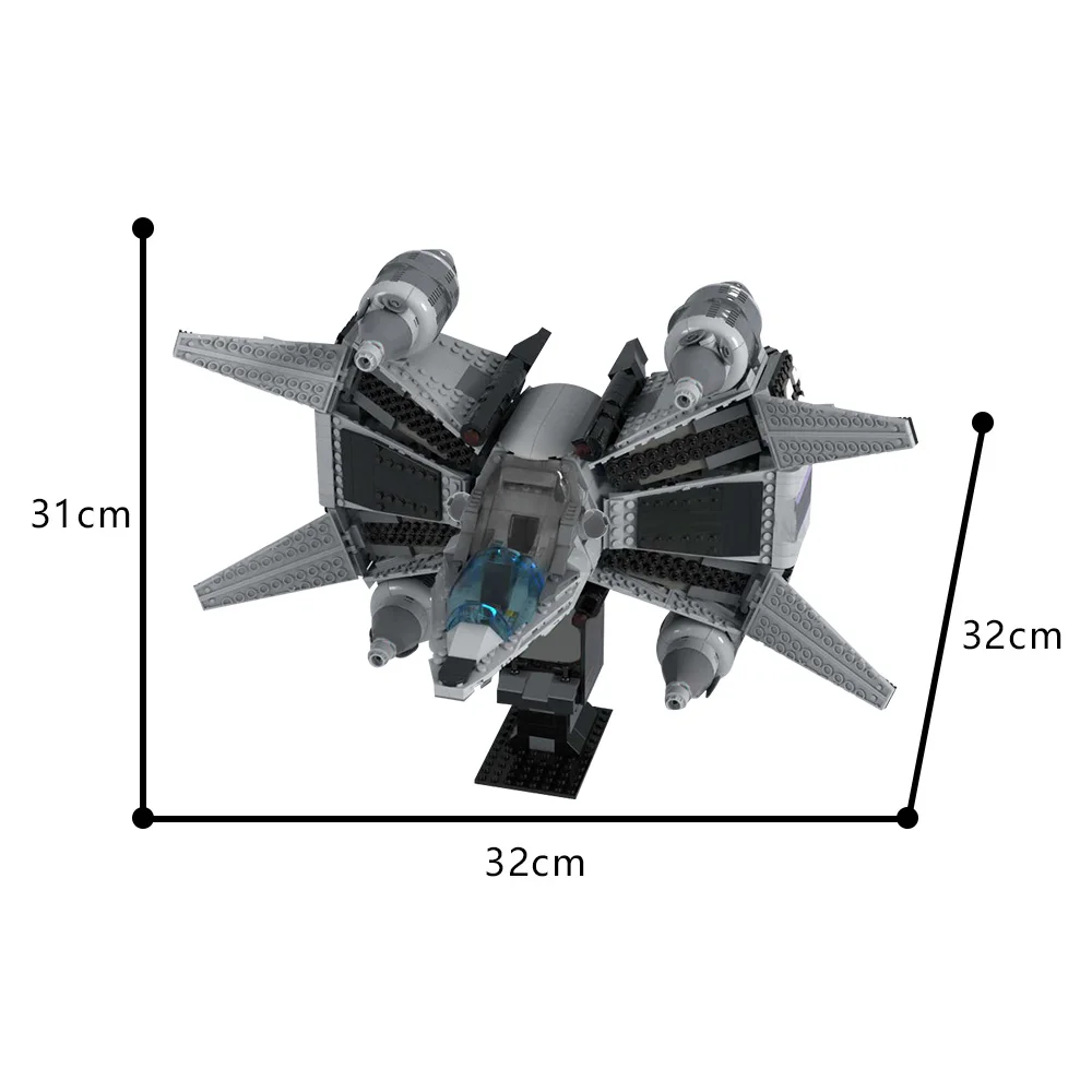 Gobricks-The Last Starjean Gunstar Model Bricks, Fighter Sunshine importer nights dos Toys, Cadeau d'anniversaire pour adulte, MOC