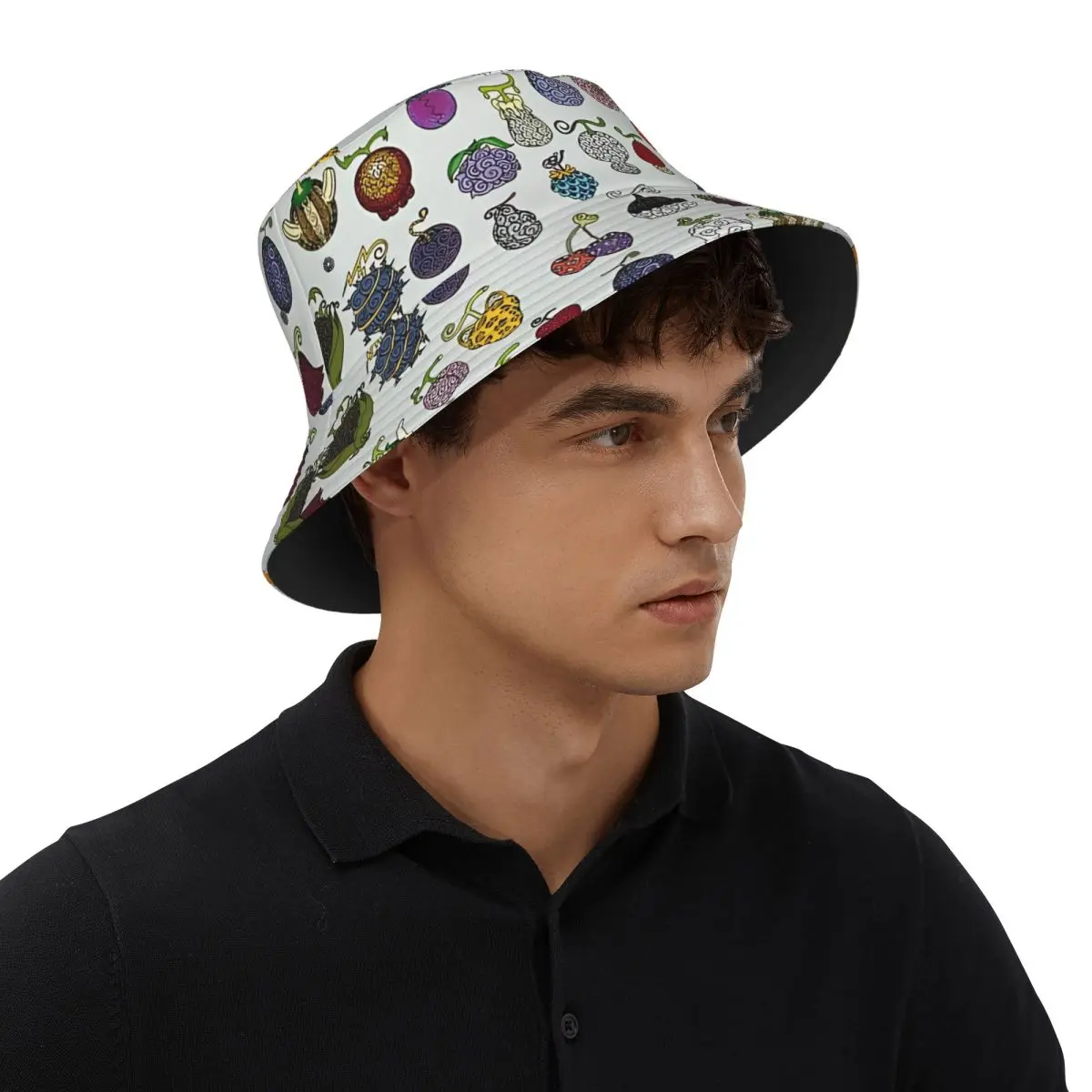 Akuma No Mi Bucket Hats for Men Women Beach One Piece Floppy Hat Casual for Outdoor Sports Fishing Hats Irish Country Hat