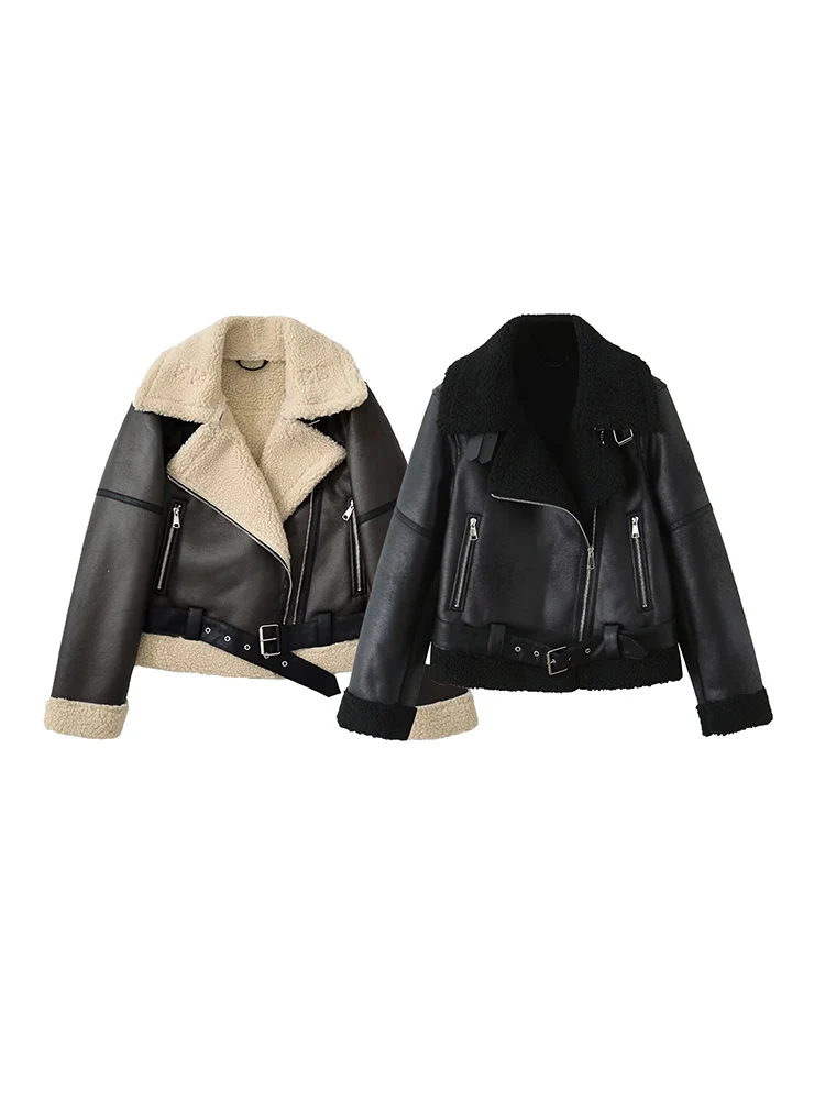 

Европейский и американский стиль 2021, осенне-зимняя новинка, женская универсальная куртка с короткими лацканами и длинными рукавами