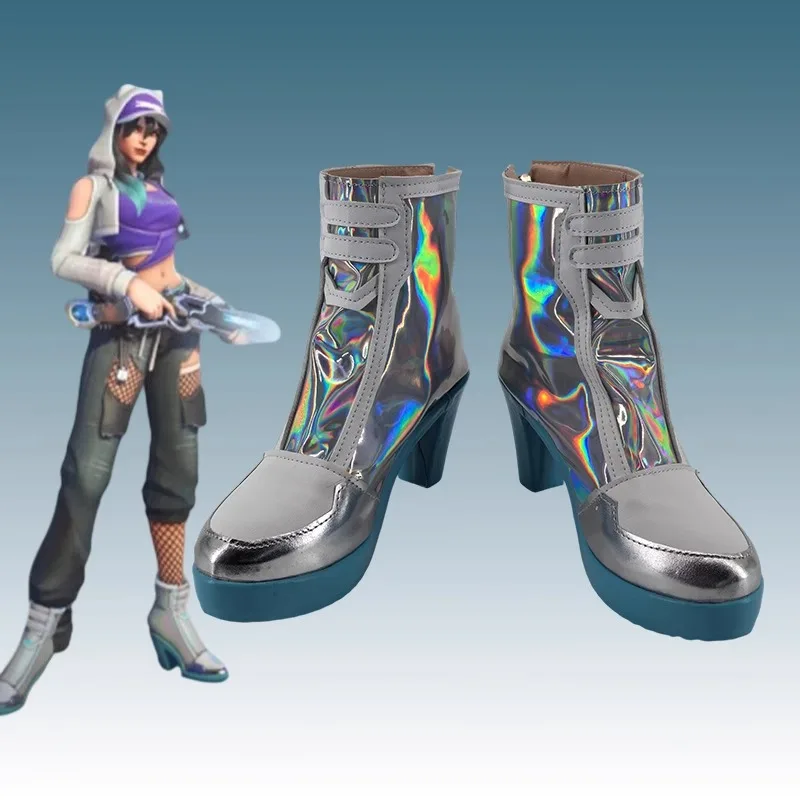 Ashe-zapatos de Cosplay para mujer, juego Overwatch, accesorios de juego en barra de Halloween, personalizados