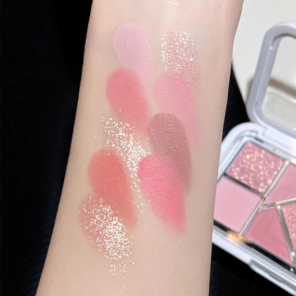 Ombretto glitterato a lunga durata Evidenziatore Colori vivaci Ombretto impermeabile Effetto schiarente naturale Pigmento per occhi