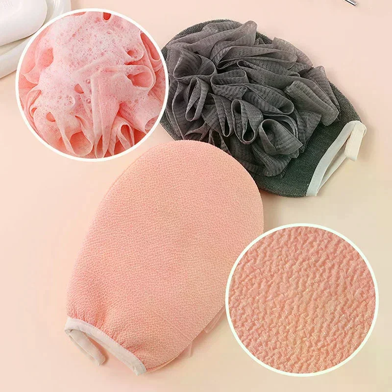 

Exfoliating Double-Sided Gloves Body Cleaning Bath Flower Bathroom Shower Ball Body Scrubber Bath Sponge Towel Bathroom Tool