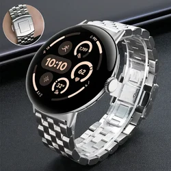 Stainless Steel Strap for Google Pixel Watch 3 45mm Luxury Men Link Bracelet for Pixel Watch 3 Metal Band Replaced Accessories