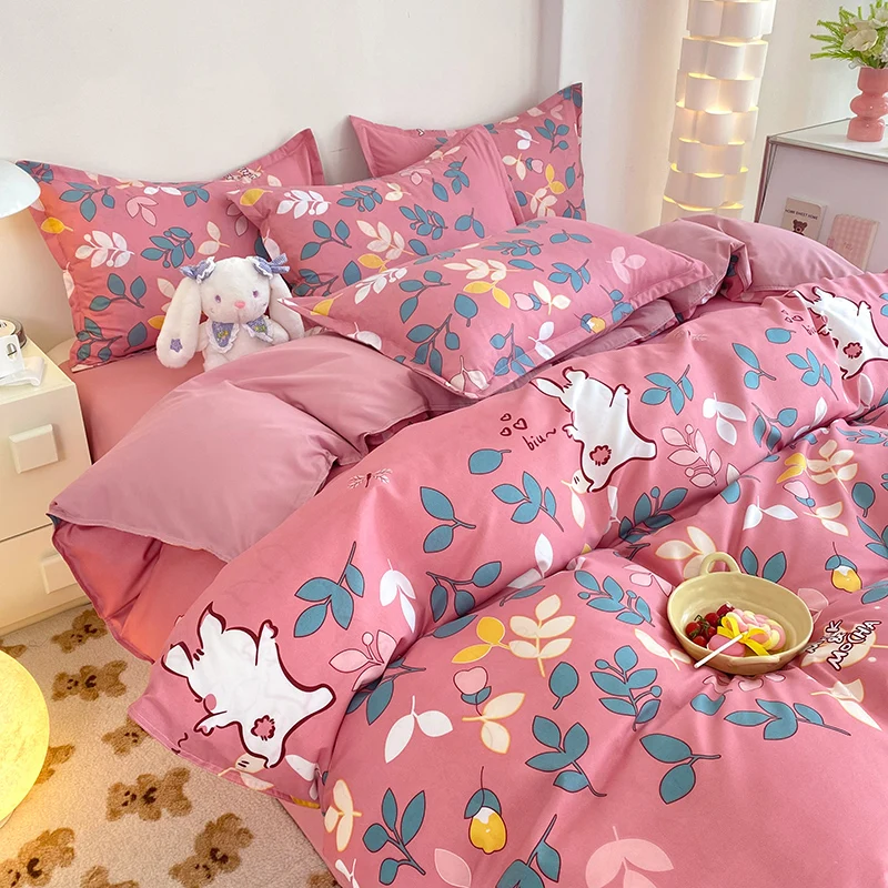 4-piece bedding set comforter set Soft and comfortable  for be suited to four seasons Suitable for the room dormitory