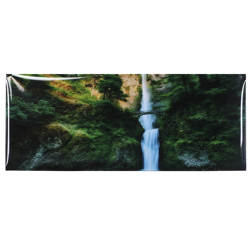 Jungle Waterfall Pattern Aquarium Background Poster PVC Adhesive Sticker Fish Tank Decoration