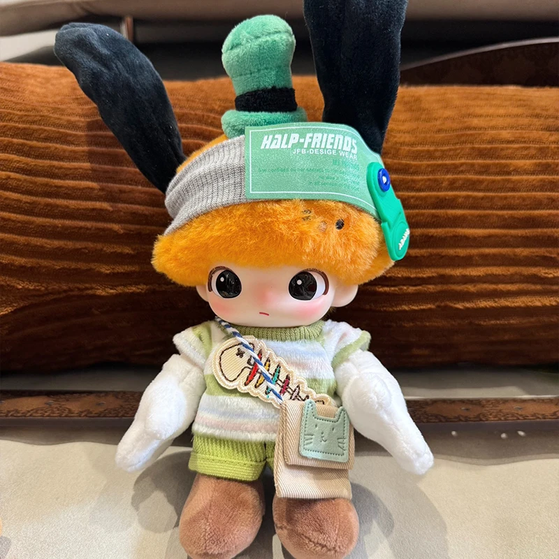 Vestiti per bambole di peluche da 17 cm Tute decorative per animali dei cartoni animati Tute per bambole di peluche Kawaii fai-da-te con cappello per regalo per ragazze