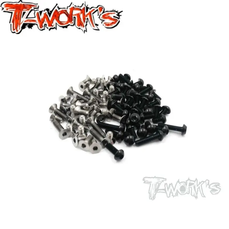 Original T works TASS-A800X 64 Titanium &7075-T6 Black Screw set 100pcs.(For Awesomatix A800X) Rc part