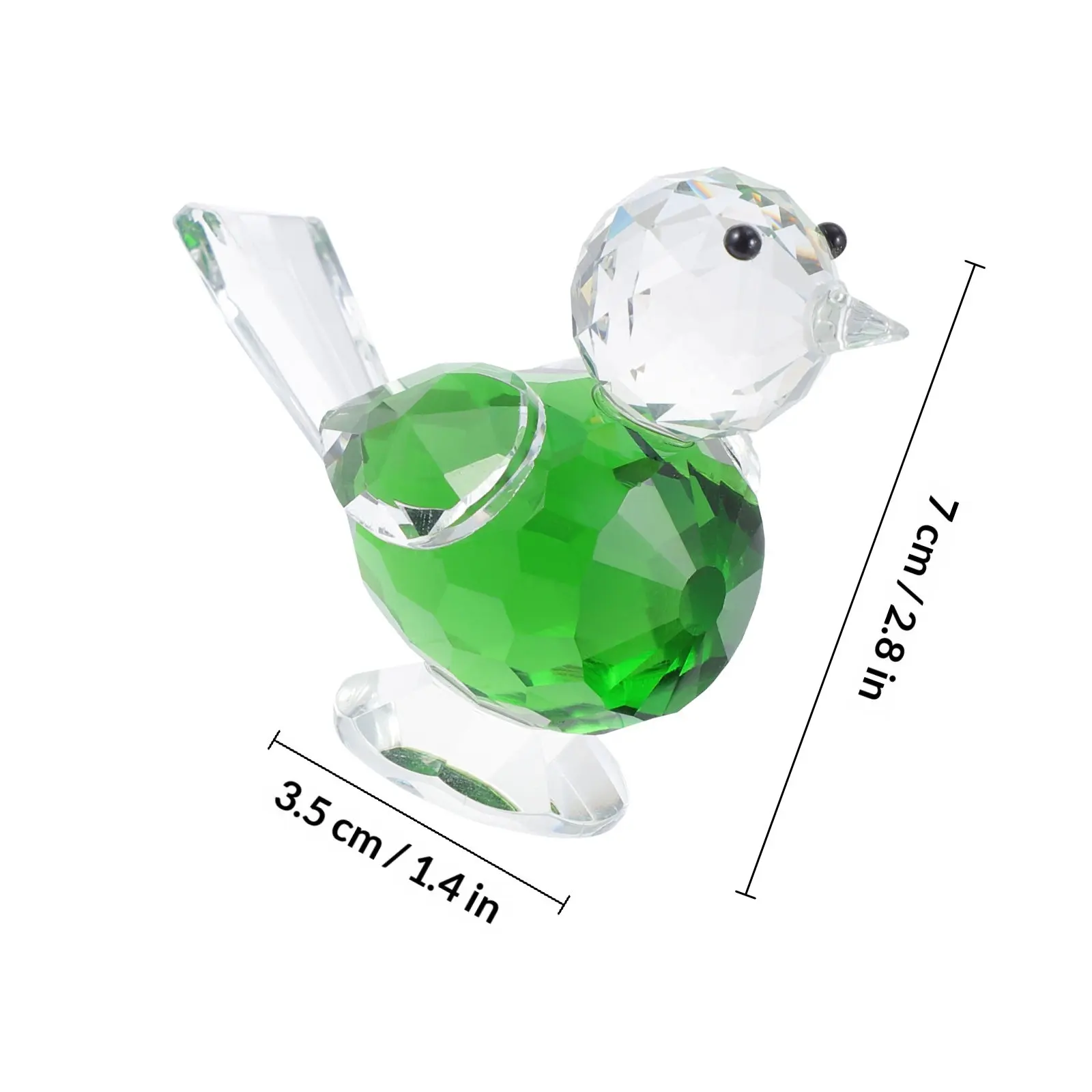 Delicate Handcrafted Glass Bird Sculpture Premium Crystal Ornament Desktop Decoration Living Room Bedroom Table Showcase Home