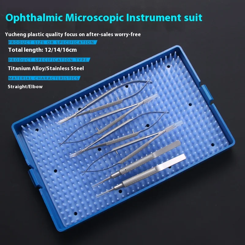 Augenlid-Werkzeug-Set, Nadelhalter, Zange mit Zähnen, Schere, Augeninstrument aus Edelstahl