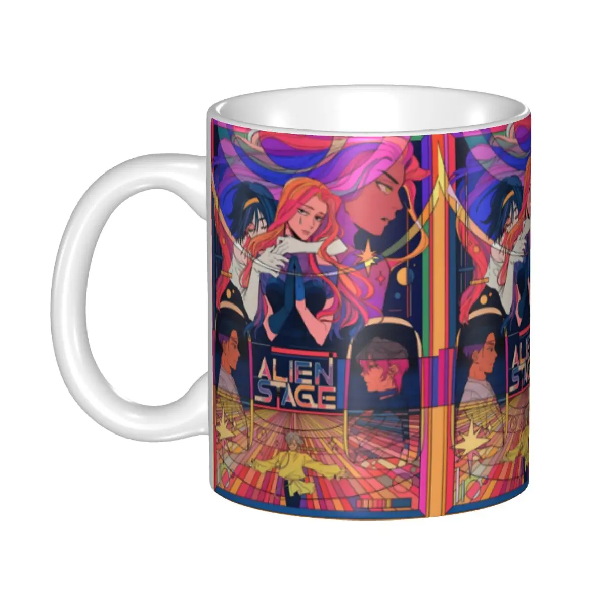 Custom Alien Stage Anime Mugs Cartoon Ceramic Coffee Mug Creative Present