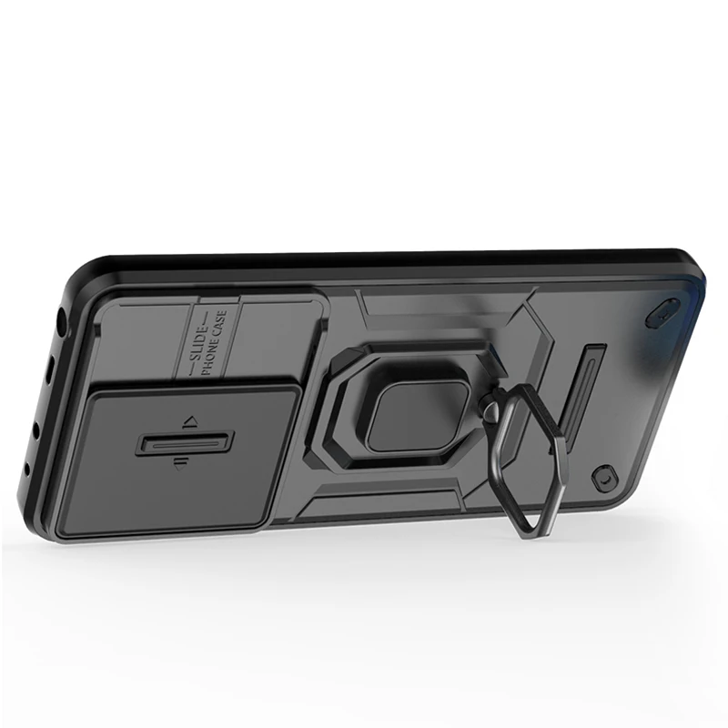 For Redmi note 13 Pro Global Case Slide Windows Cover Redmi note 13 Pro Fundas Battle Ring Holder Case Redmi note 13 Pro 4G