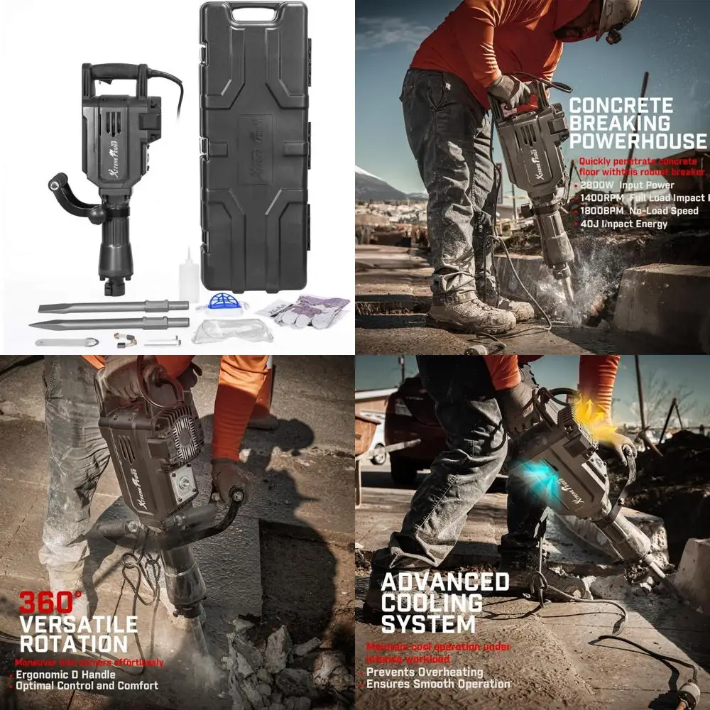 중장비 2800와트 전기 철거 해머 콘크리트 파괴 및 건설 현장용