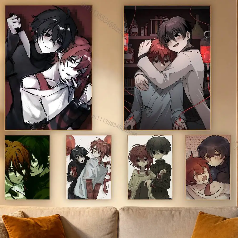 

Game Horror RPG Z-ZENO Retro Fashion Pictorial Poster Sticky Poster Paper Sticker DIY Room Bar Cafe Wall Decor Gift