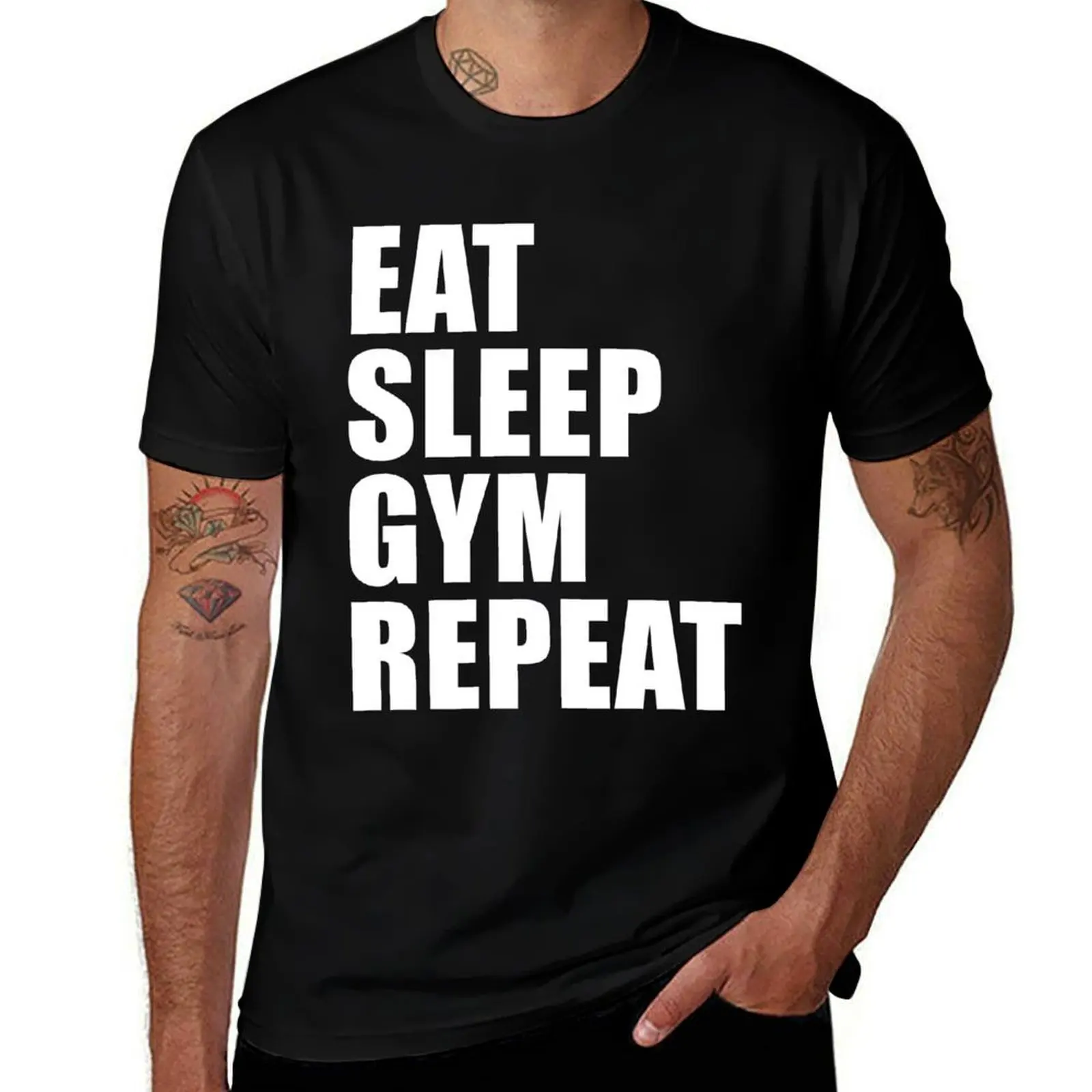 Eat Sleep Gym Repeat Sport Shirt Funny Cute Gift For Weight LIfter Lift Power Team Player T-Shirt
