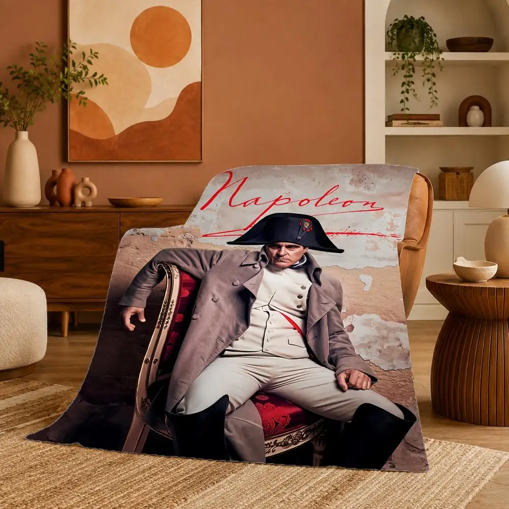 Napoleon Bonaparte Portrait Iconic Throw Ultra Soft Summer Flannel Throw Blanket for Couch, Bed, Office & Travel