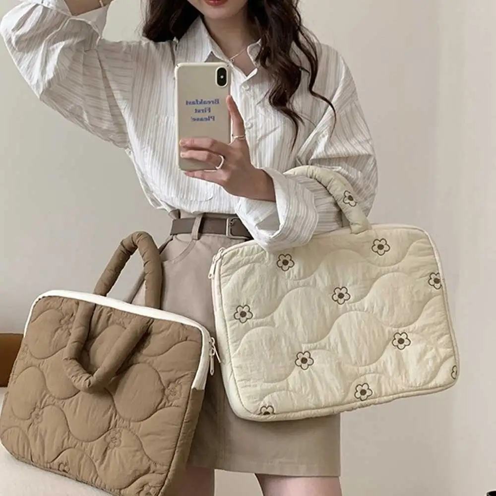 13inch Floral laptop bag Shockproof Laptop Bag Soft Computer Bag Plush Laptop Sleeve for iPad/Macbook/Dell/Lenovo/