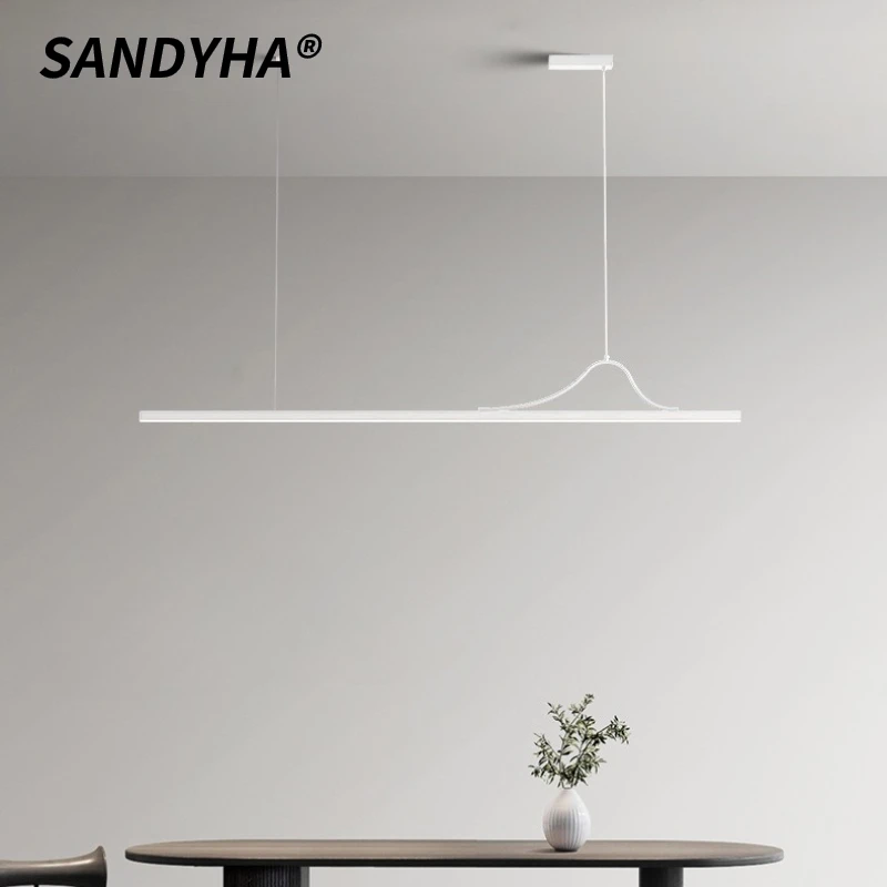 

SANDYHA современная светодиодная люстра в скандинавском стиле, подвесной светильник, алюминиевый светильник для гостиной, обеденного стола, украшения дома, элегантный дизайн