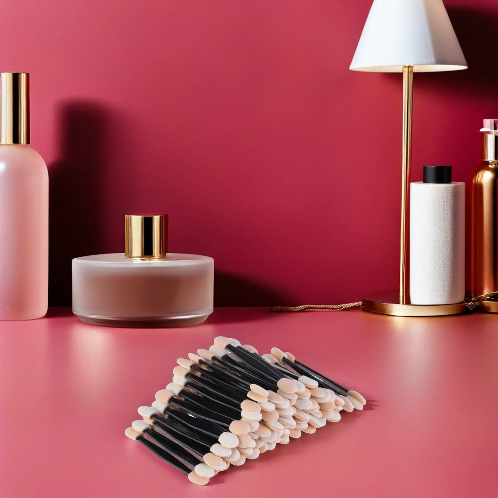 

50 pcs Eyeshadow Brush Disposable Dual Sided Makeup Tools Soft Latex Sponge Gliding Evenly Easy Powder Sticking For