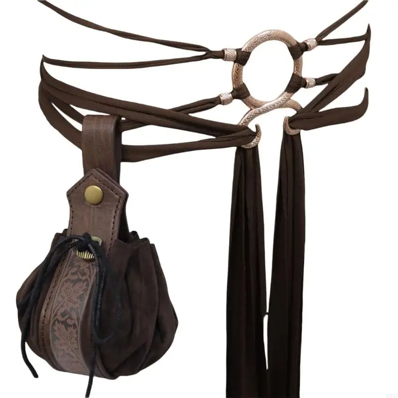 

B95F Cosplay Waist Accessory Waist Belt and Bag Set for Adult Unisex Halloween Event