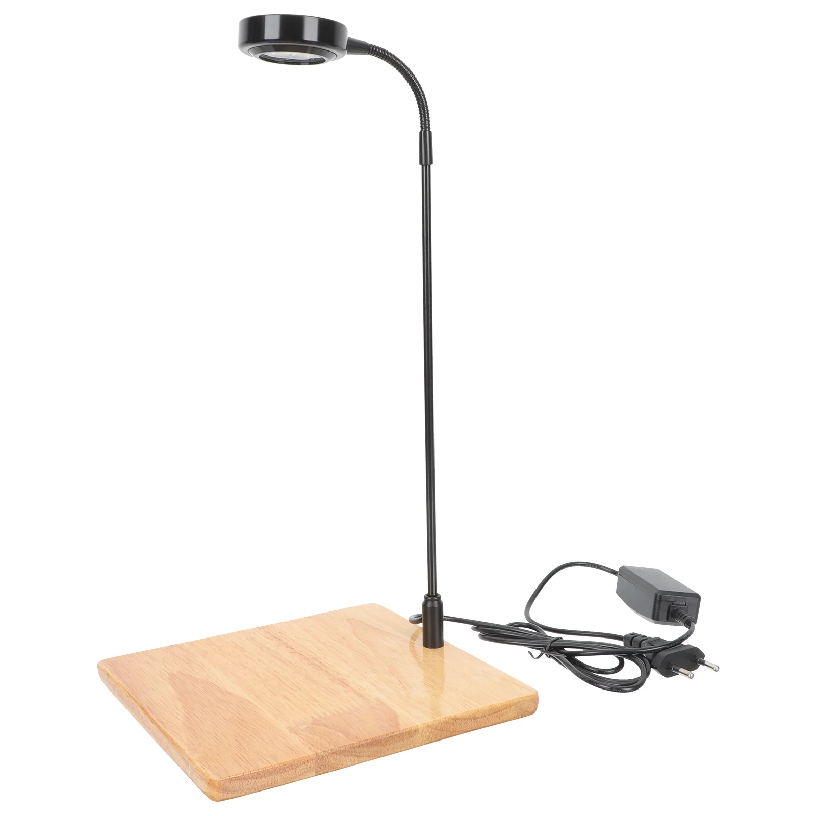 

Wooden Base 3W Mini Fish Tank Lamp Flexible Gooseneck Aquarium LED Light for Nano Tank Lighting Plant Growth Pet