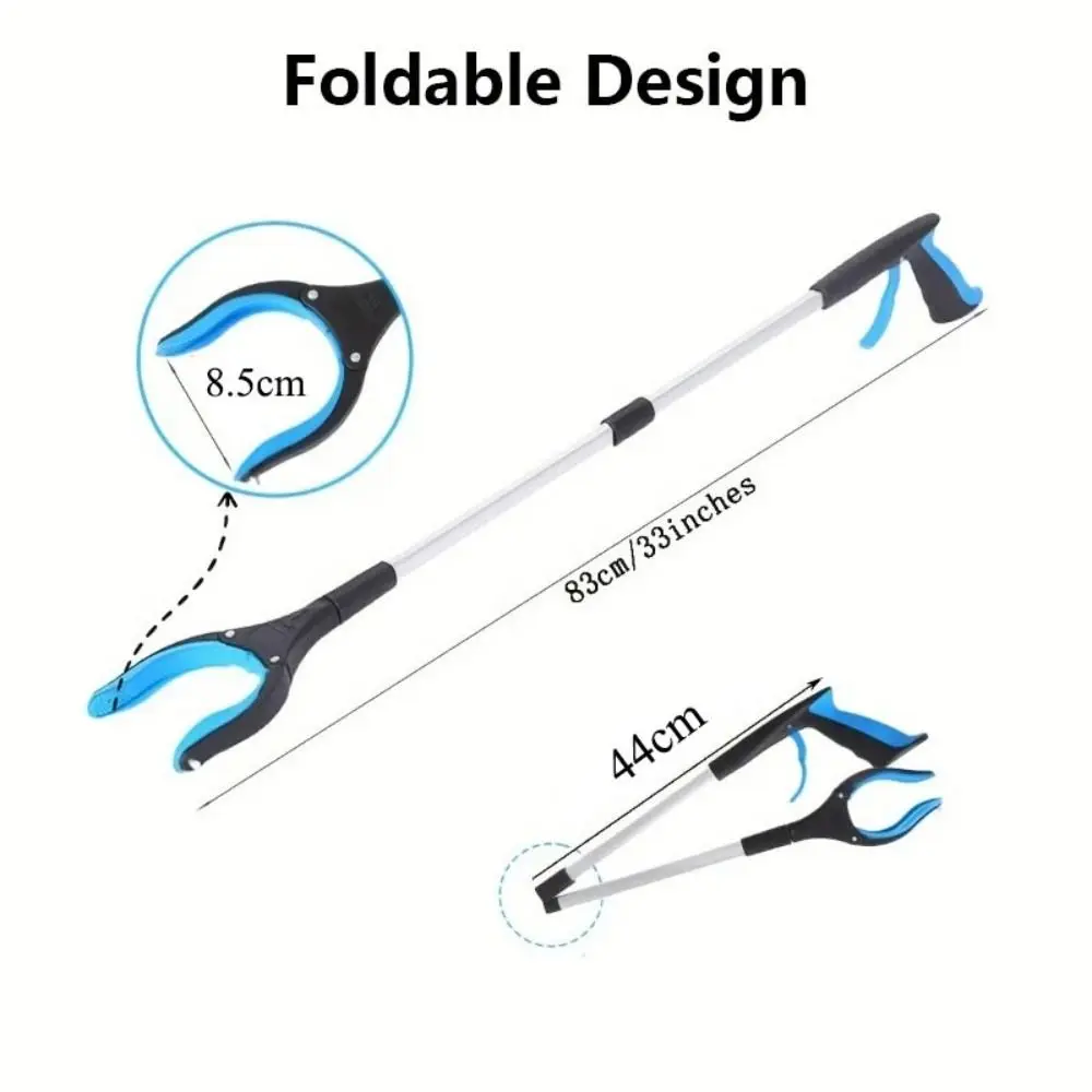 Foldable Grabber With 360° Swivel Clip Hand Litter Reachers Pickers Extendable Portable Gripper Extender Pick Up Tool