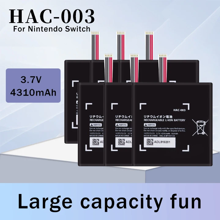 

1-20pcs New HAC-003 4310mAh Replacement Charger Battery Repair Part 3.7V HAC003 HAC-001 for Nintendo Switch Game Console