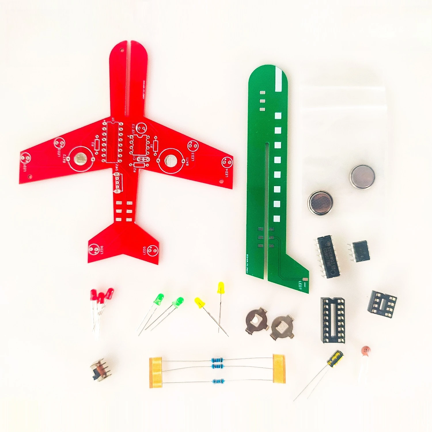 New DIY Electronic Kit Small Airplane CD4017 Flow Lamp Welding Practice Electronic Science Assembly Kit Flashing LED PCB