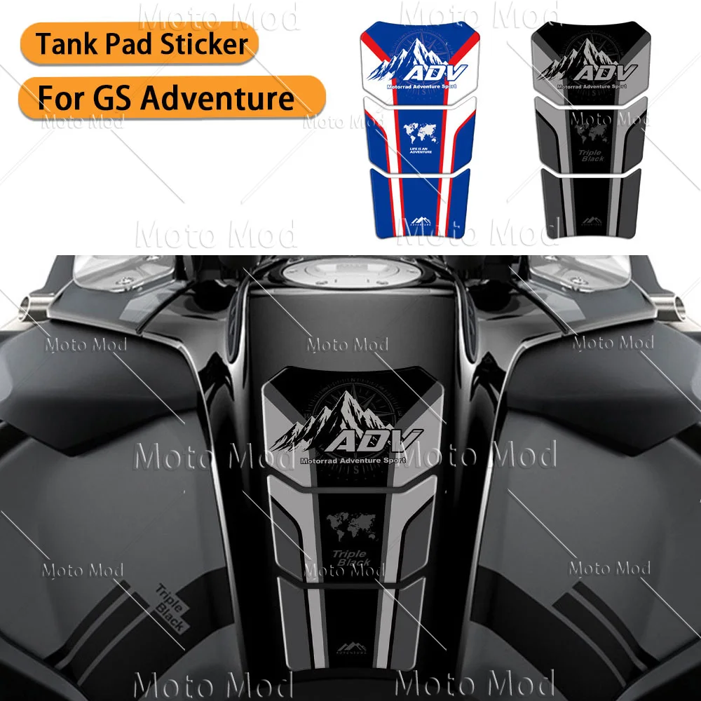 

3D Motorcycle Tank Pad Sticker Protector Triple black Accessories Decal For R1200GS ADV R1250GS Adventure 2019-2023 2022