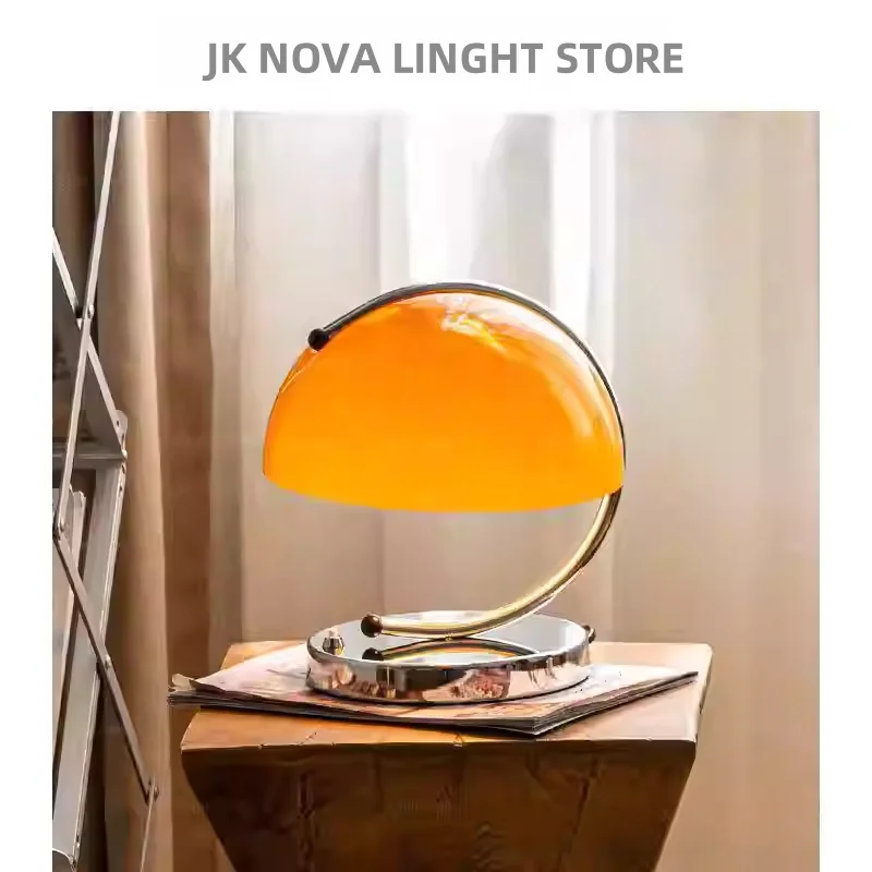 Lifepoem lindo pudín lámpara de escritorio Vintage simplicidad Ins moderna Bauhaus seta cabecera estudio lámpara de cristal