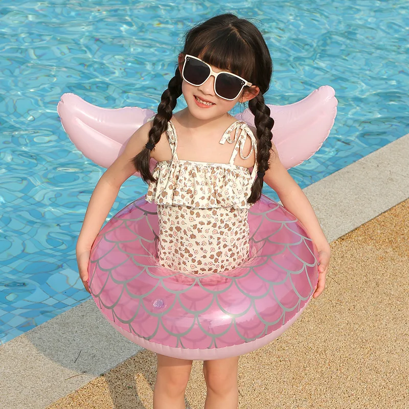 ألعاب قابلة للنفخ ذيل حورية البحر للأطفال طوافة بلاستيكية للسباحة صيفية لحمام السباحة والشاطئ والحديقة المائية مقعد عائم للسباحة قابل للنفخ