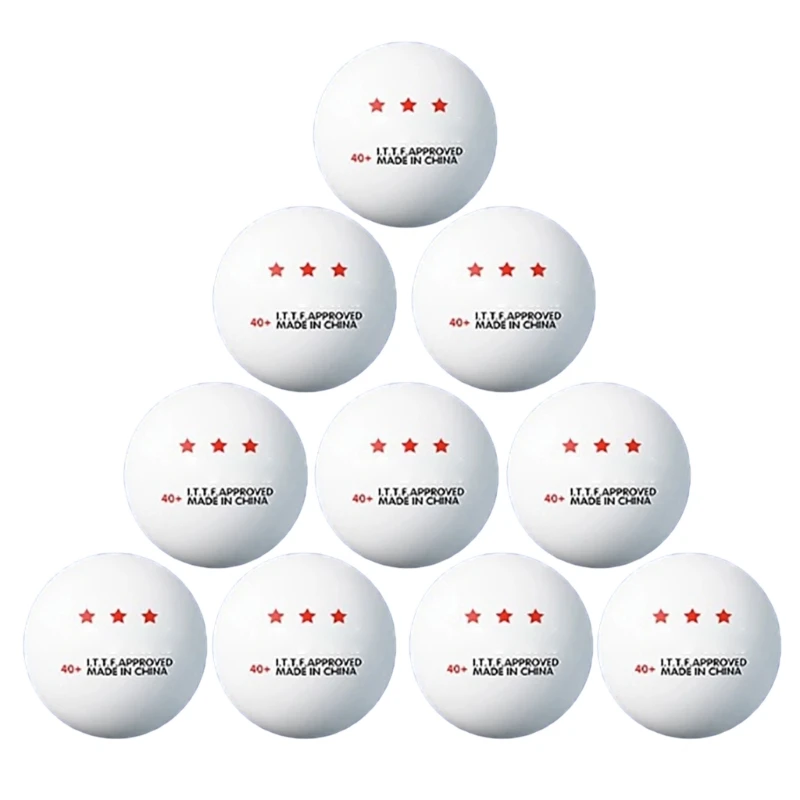 10 Pcs Table Tennis Replacement Pingpong 3-Star Standard Table Tennis for Indoor/Outdoor Pingpong Table