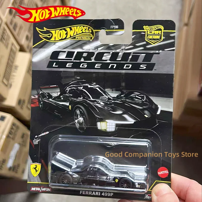 حافظة أصلية Hot Wheelsferrari 499P رقم 0 عناصر مخفية Track Legend Car Culture Series 2025 K (Mix 5) Premium 1:64 Die-Cast #1