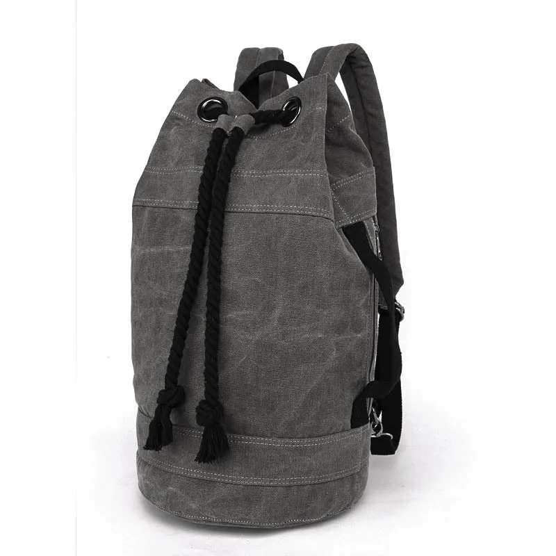 New Canvas Backpack Men Travel Bag Drawstring Bucket Shoulder Bags College Rugzak Casual Rucksack Women Bagpack Back Pack Bolsos