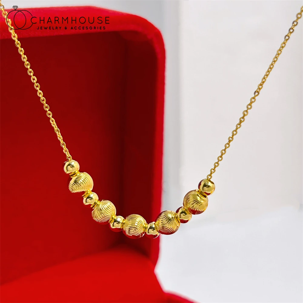 Gold Color Multi Beads Pendant Necklaces for Women Collar Femme Choker Trendy Jewelry Accessories Party Gifts Bijoux